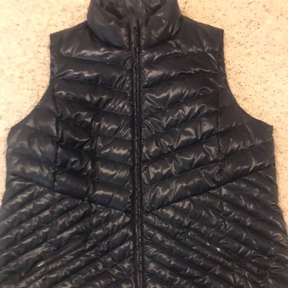 Talbots Navy Chevron Vest, Size X